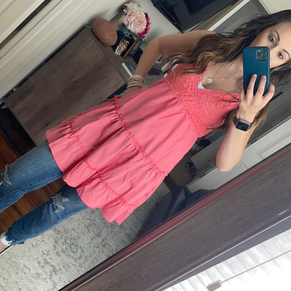 A dress but also worn as a summer top